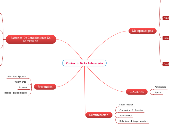 Contexto De La Enfermería Mapa Mental Amostra